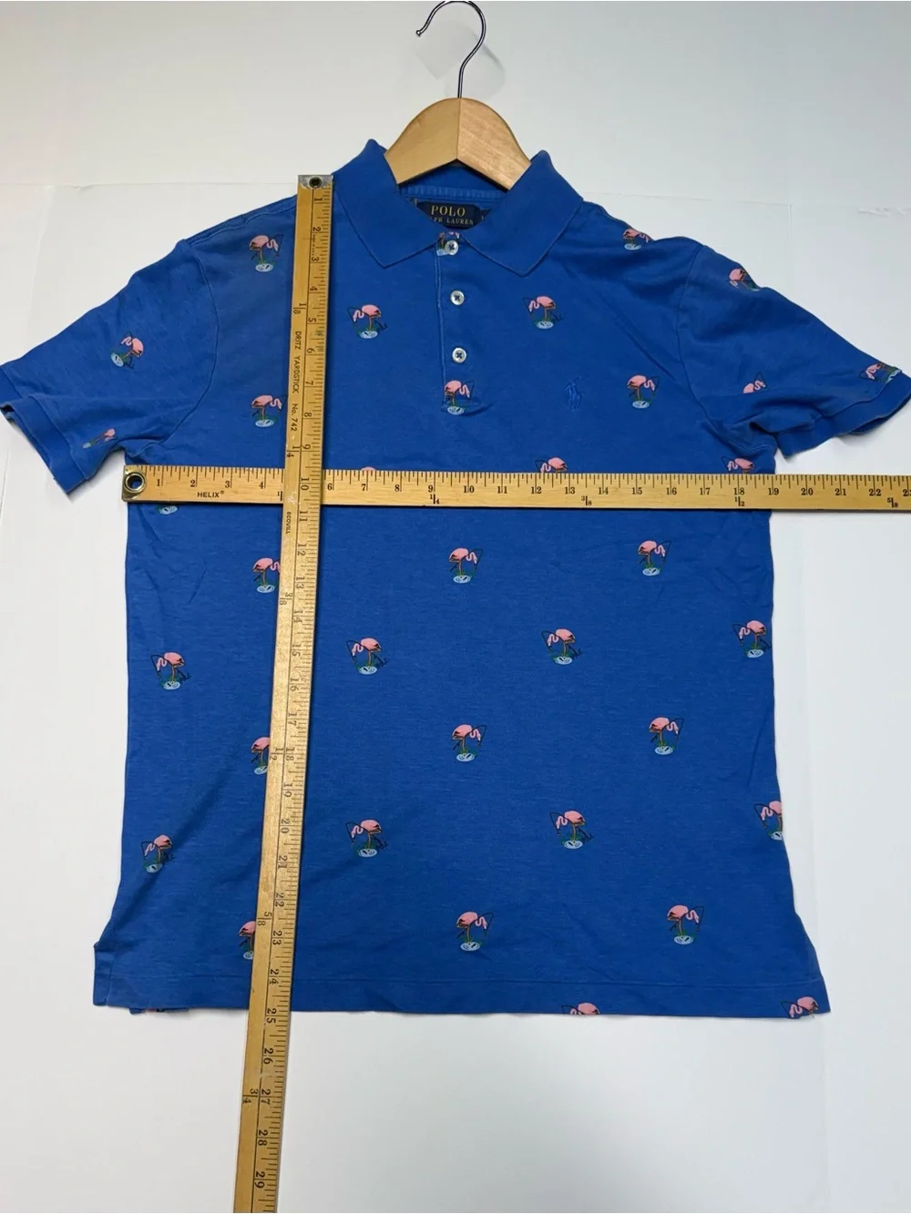 Polo Ralph Lauren Polo Shirt All Over Print Blue Men’s Size Small Classic